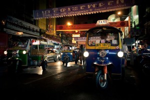 A tuk tuk on Yaowarat road.